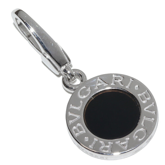 Bulgari BVLGARI BVLGARI 18K White Gold Onyx Pendant – front view