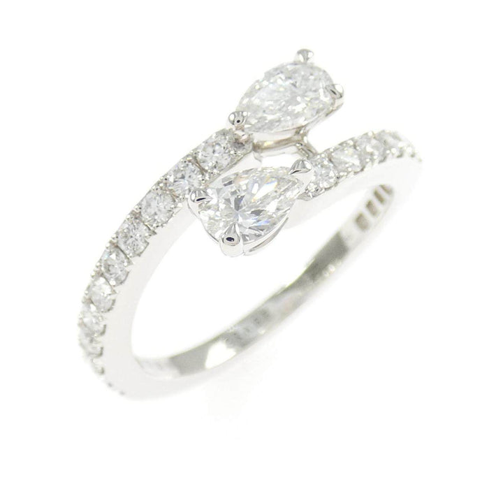 Graff Duet Wraparound 18K White Gold Diamond Ring – front view