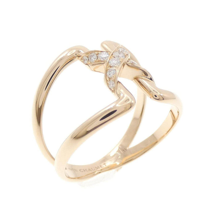 Chaumet Liens Openwork 18K Rose Gold Diamond Ring – front view