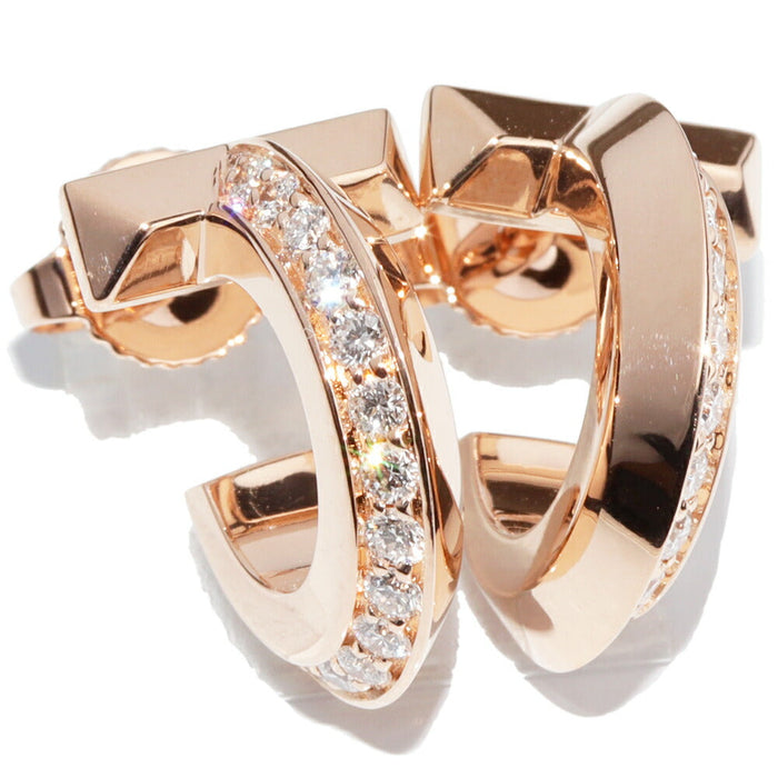 Tiffany & Co. T One 18K Rose Gold Diamond Earrings – front view