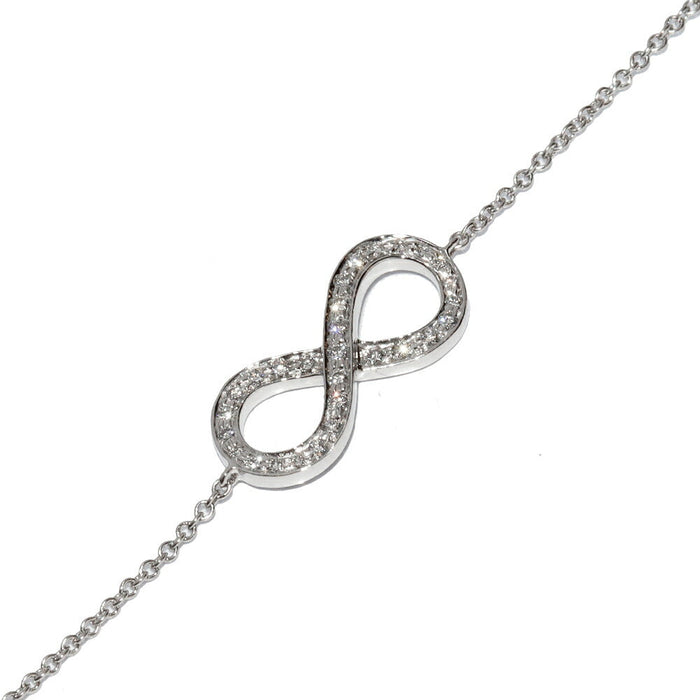 Tiffany & Co. Platinum Diamond Bracelet – front view