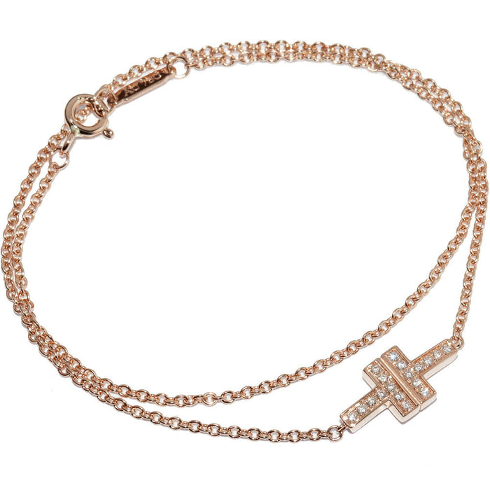 Tiffany & Co. 18K Rose Gold Diamond Bracelet – front view