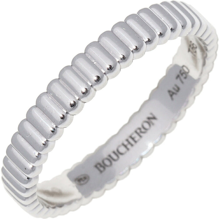 Boucheron Quatre Grosgrain 18K White Gold Ring – front view