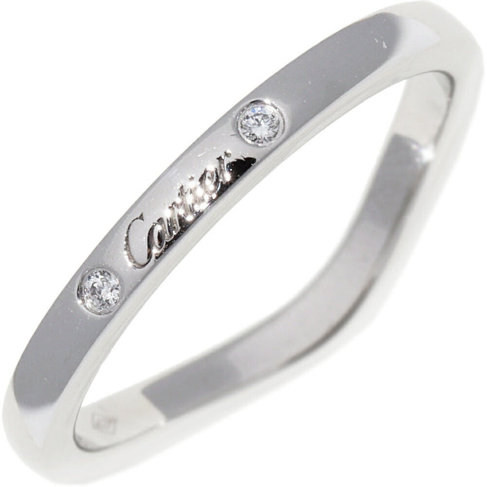 Cartier Ballerine Platinum Diamond Wedding Ring – front view