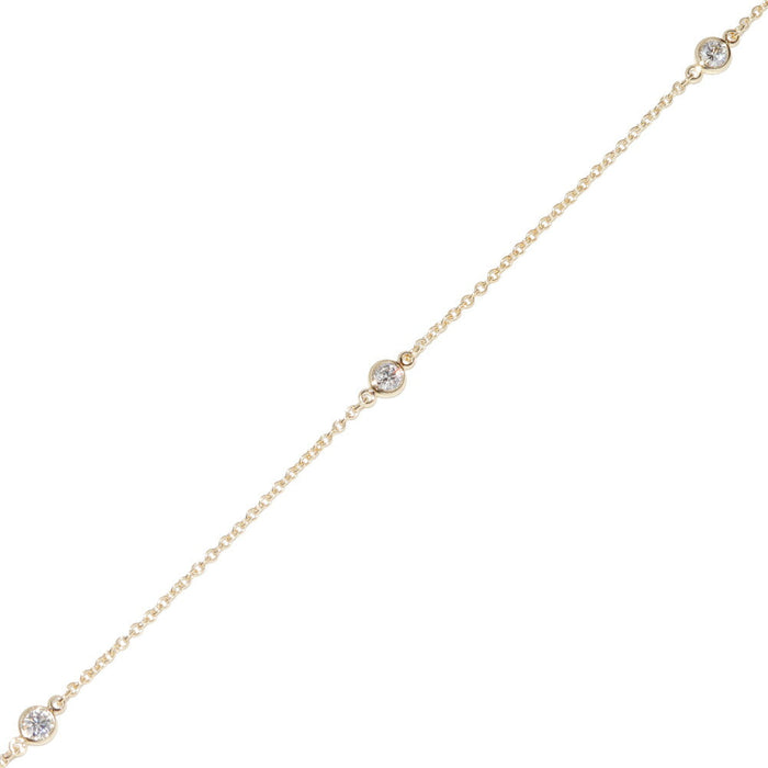 Tiffany & Co. Elsa Peretti By the Yard 18K Yellow Gold Diamond Bracelet – front view