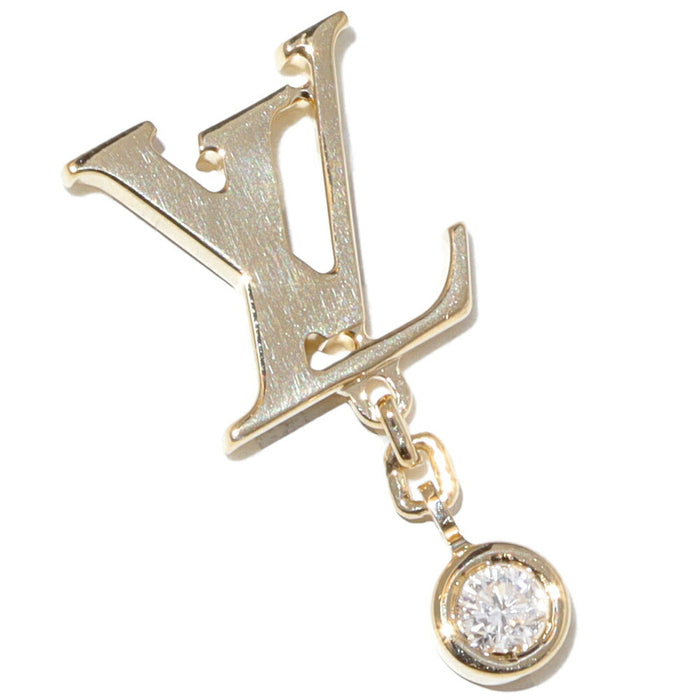 Louis Vuitton Idylle Blossom 18K Yellow Gold Diamond Single Earring – front view
