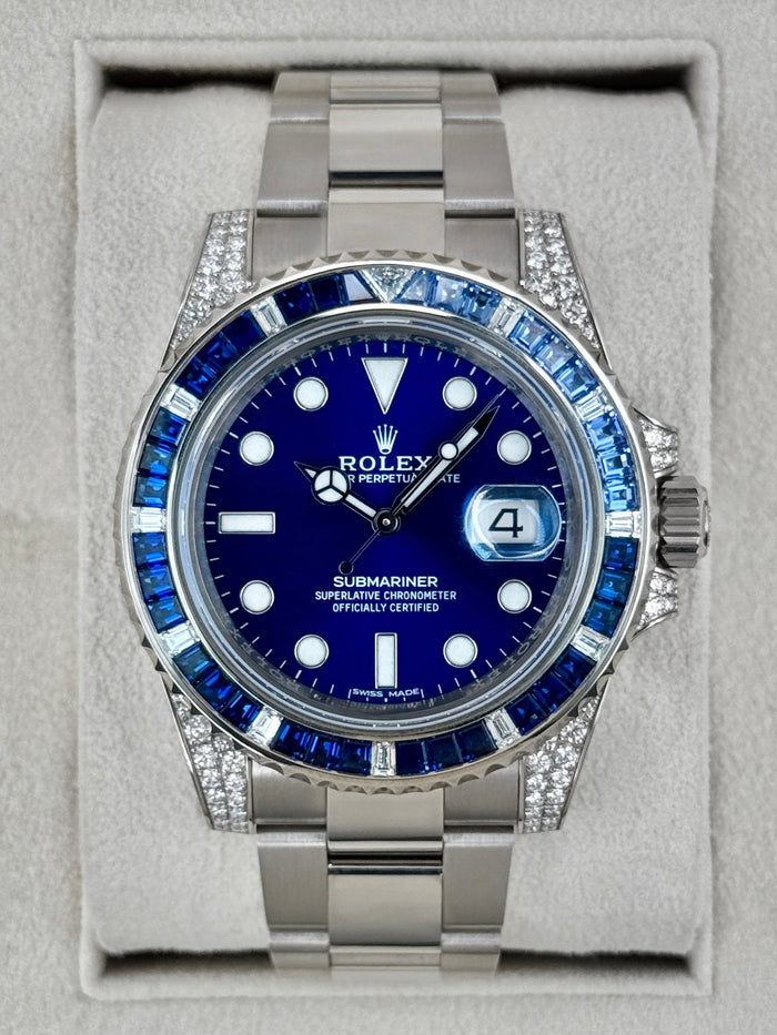 Rolex Submariner 40mm 116659SABR Blue Sapphire Diamond Bezel – front view