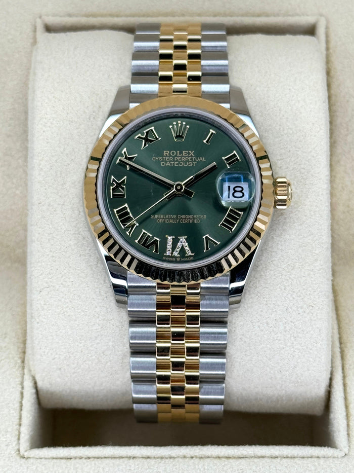 Rolex Lady-Datejust 31mm 278273 Two-Tone Jubilee Green Dial – front view