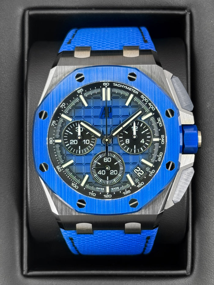 Audemars Piguet Royal Oak Offshore Chrono 43mm 26420CE Ceramic Blue Dial – front view