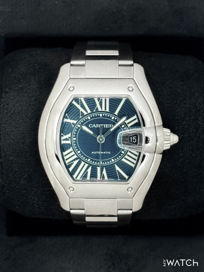Cartier Roadster 47.2mm WSRD0014 Stainless Steel Blue Dial – front view