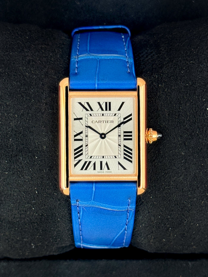 Cartier Tank Louis Cartier Large 33.7mm WGTA0011 Rose Gold Silver Dial – front view