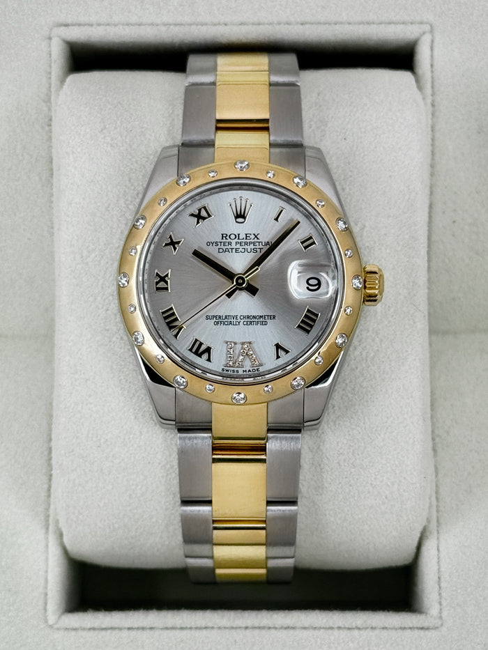 Rolex Datejust 31mm 178343 Two-Tone Oyster Silver Dial – front view