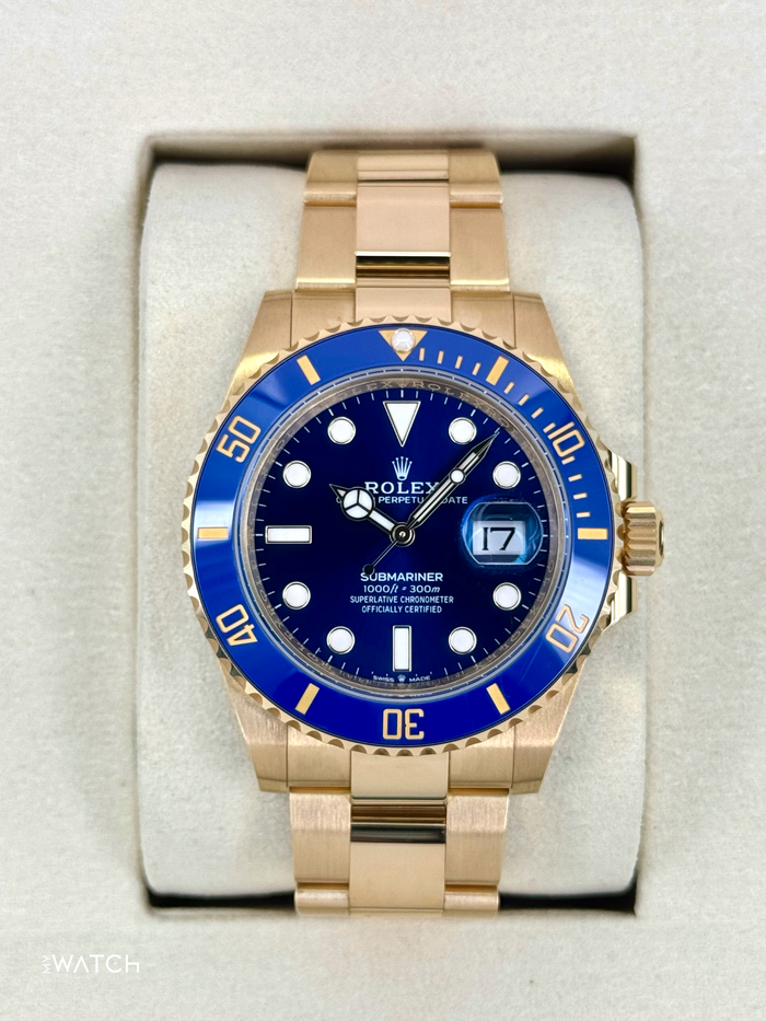 Rolex Submariner 'Bluesy' 41mm 126618LB Yellow Gold Blue Dial – front view
