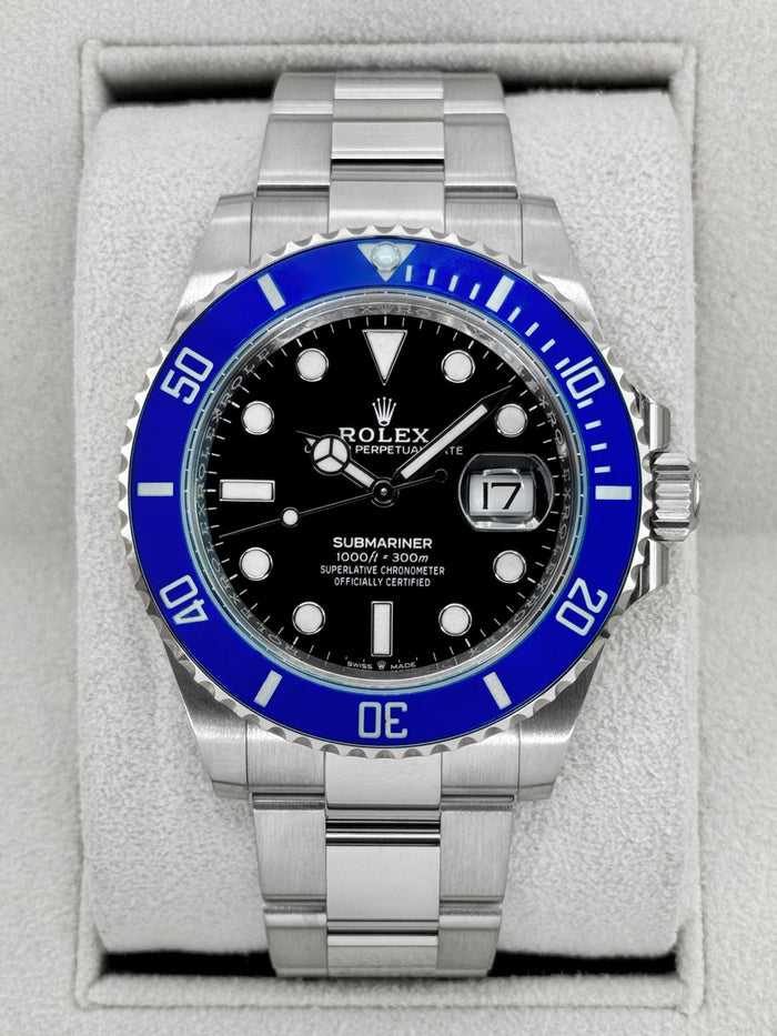 Rolex Submariner Cookie Monster 41mm 126619LB White Gold Black Dial – front view