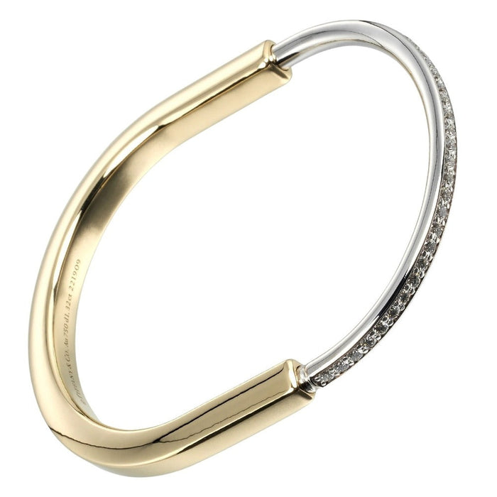 Tiffany & Co. Lock 18K Yellow Gold Diamond Bracelet – front view
