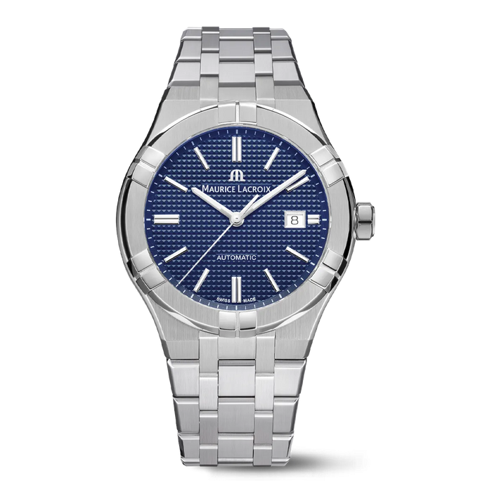 Maurice Lacroix Aikon Automatic 42mm Blue Clous de Paris Dial AI6008-SS002-430-1