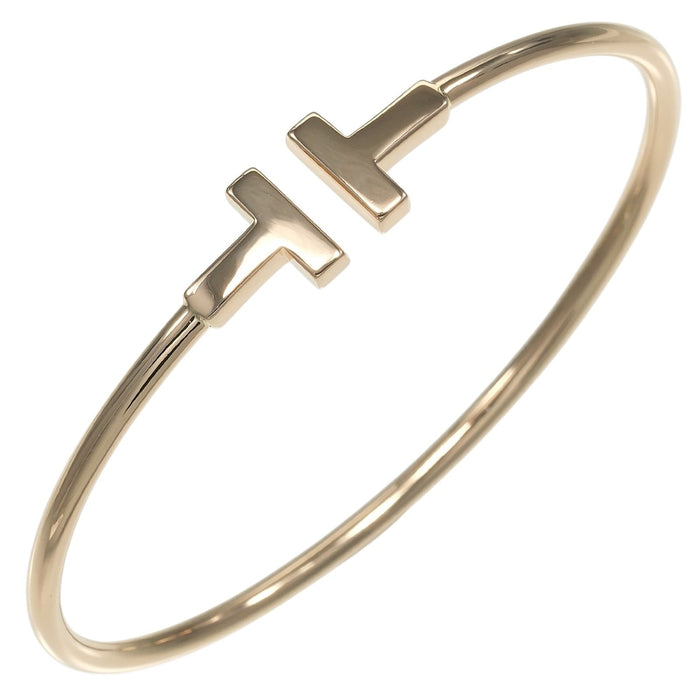 Tiffany & Co. T Wire 18K Rose Gold Bracelet – front view