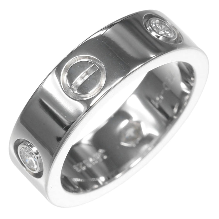 Cartier Love Classic 18K White Gold Diamond Ring – front view