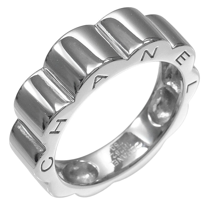 Chanel Profil De Camelia 18K White Gold Ring – front view