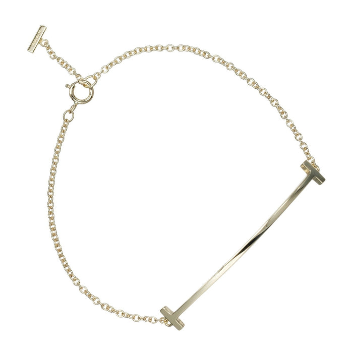 Tiffany & Co. T Smile 18K Yellow Gold Bracelet – front view