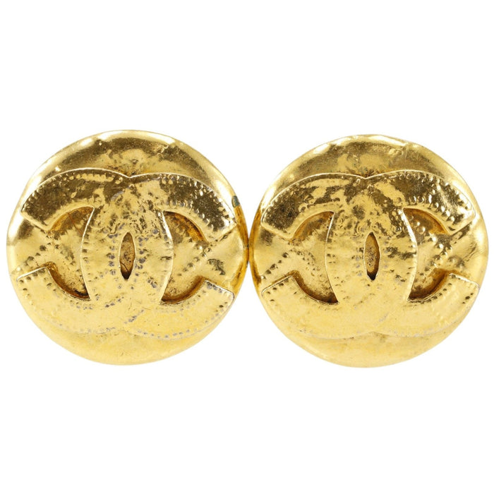 Chanel Matelasse Gold-Plated Earrings – front view