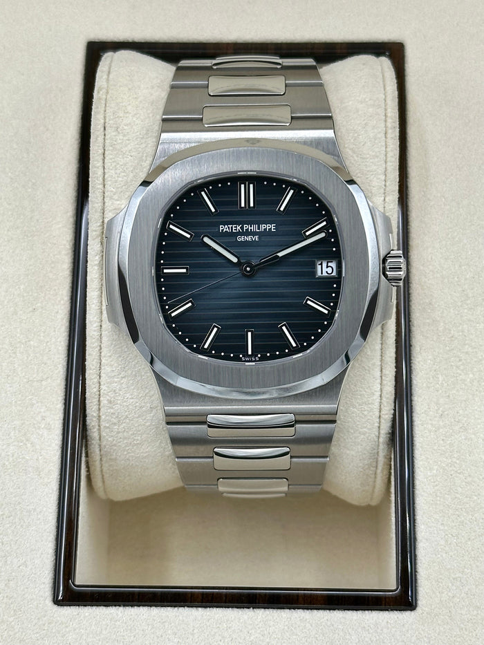 Patek Philippe 40mm 5711/1A-010 Nautilus Stainless Steel Blue Dial – front view
