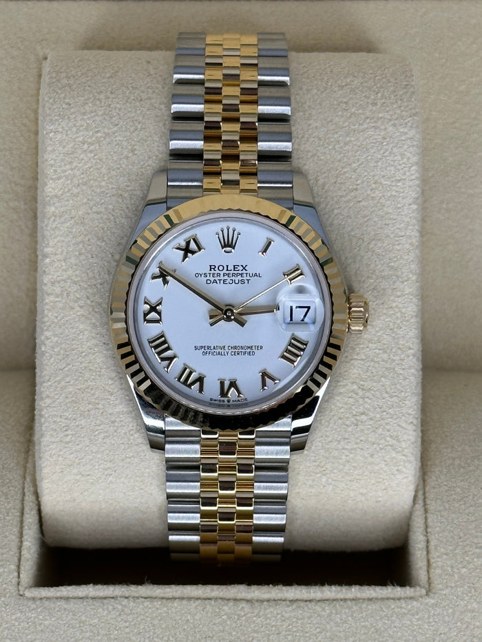 Rolex Datejust 31mm 278273 Two-Tone Jubilee White Roman Numeral Dial – front view