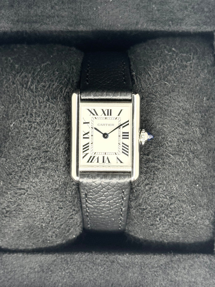 Cartier Tank 29.5mm WSTA0042 Stainless Steel White Dial – front view