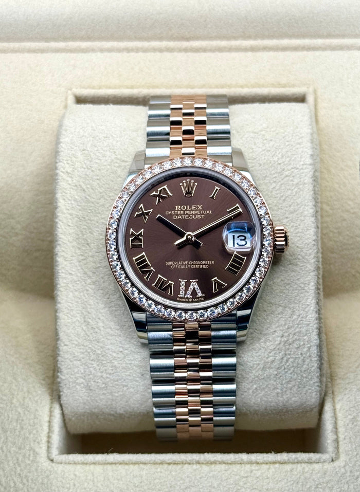 Rolex Lady Datejust 31mm 278381RBR Two-Tone Chocolate Dial – front view
