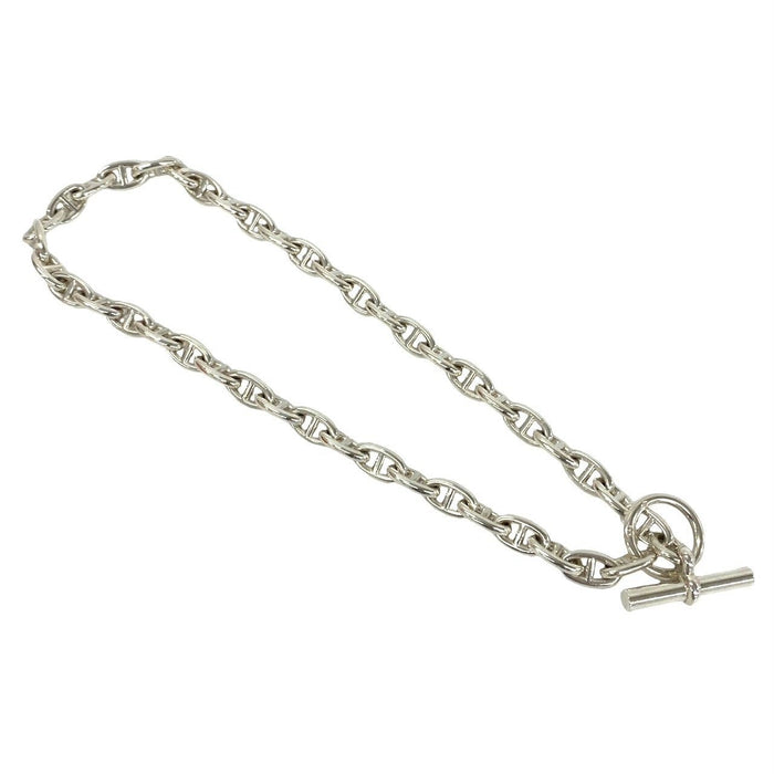 Hermès Chaîne d'Ancre PM Sterling Silver Necklace – front view