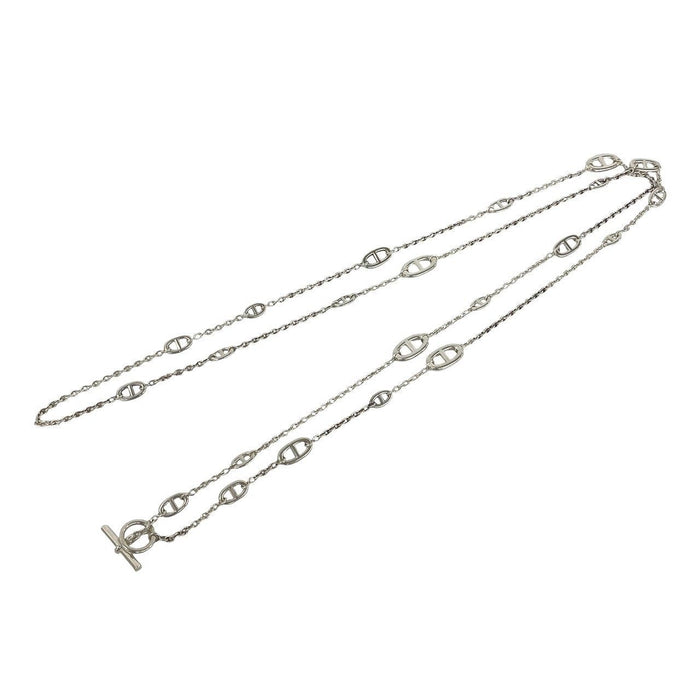 Hermès Farandole Sterling Silver Necklace – front view