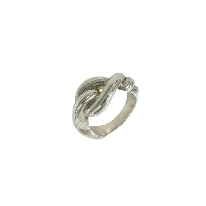 Hermès Torsade Sterling Silver Ring – front view