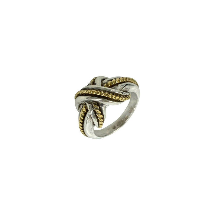 Tiffany & Co. Signature Cross Sterling Silver Ring – front view