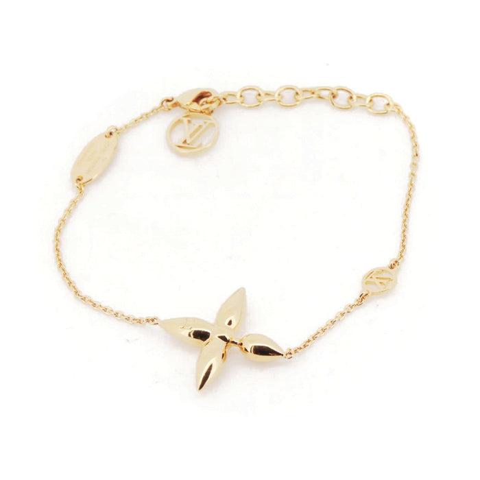 Louis Vuitton Flowe Brass Bracelet – front view