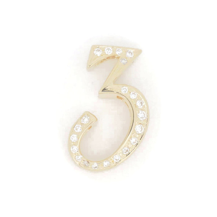 Yukizaki Nombre 18K Yellow Gold Diamond Pendant – front view