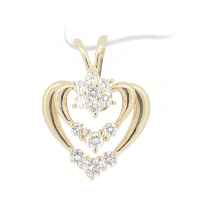 Waltham 18K Yellow Gold Diamond Pendant – front view