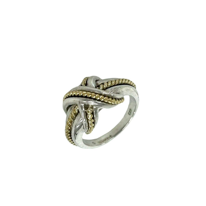 Tiffany & Co. Signature Cross Sterling Silver Ring – front view