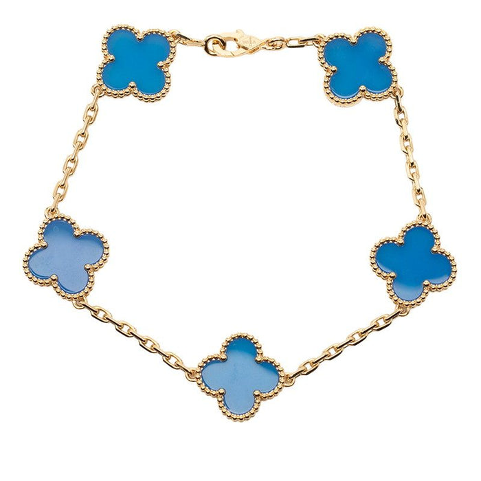 Van Cleef & Arpels Vintage Alhambra 18K Yellow Gold Bracelet – front view