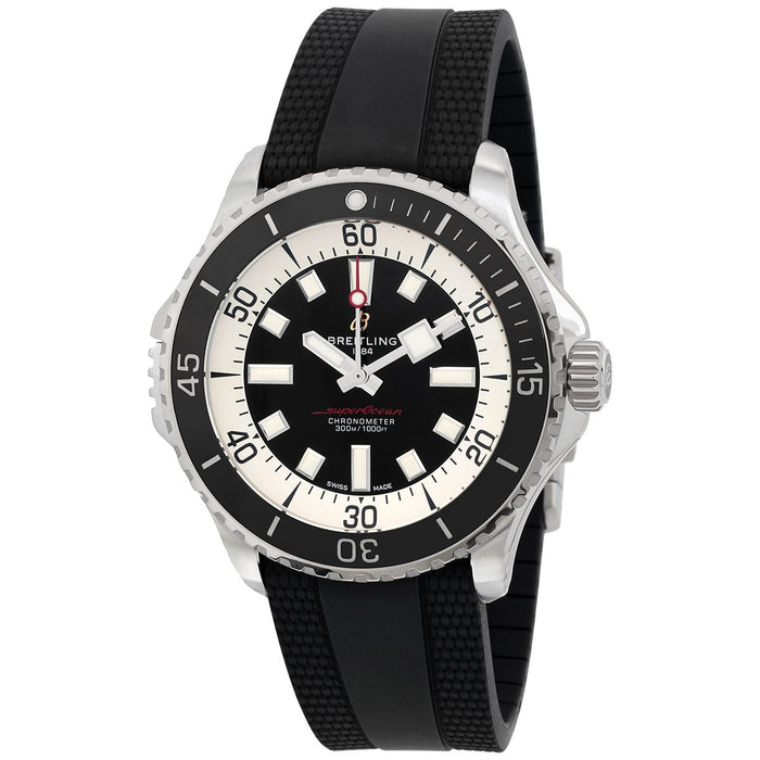 Breitling Superocean Automatic 42 Black Dial Rubber Strap A17375211B1S1