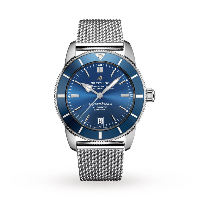 Breitling Superocean Heritage B20 42 Blue Dial Mesh Bracelet AB2010161C1A1