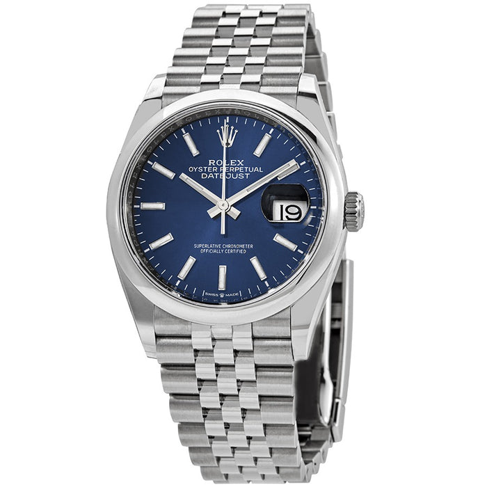 Rolex Datejust 36 Blue Dial Fluted Jubilee 126234