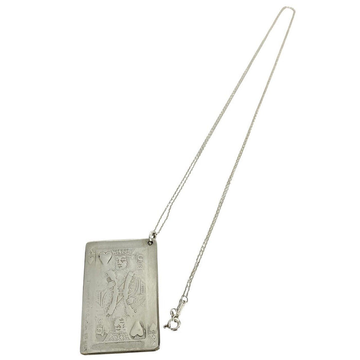 Tiffany & Co. Playing Card Sterling Silver Necklace – front view