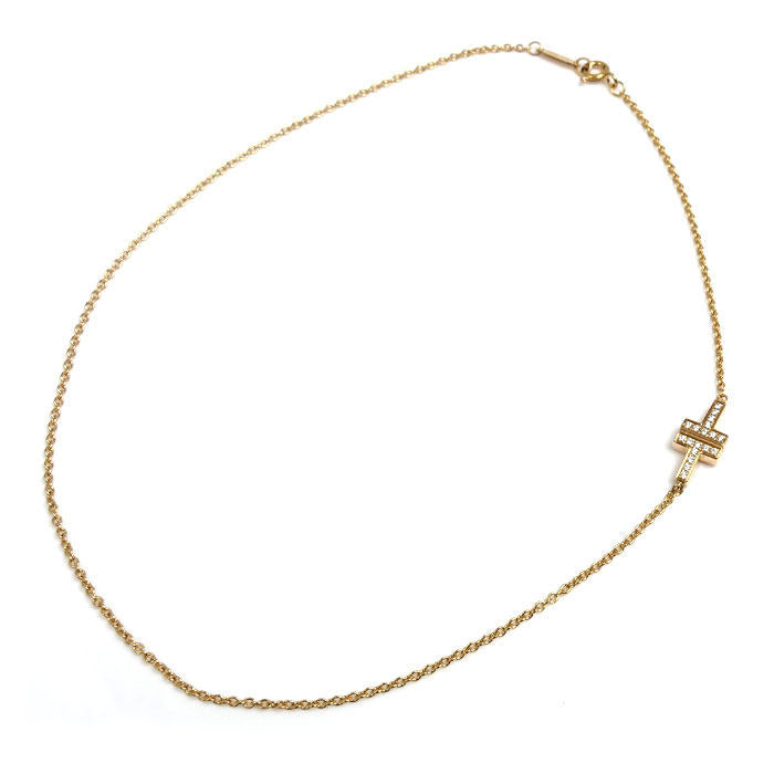 Tiffany & Co. T Two 18K Rose Gold Diamond Bracelet – front view