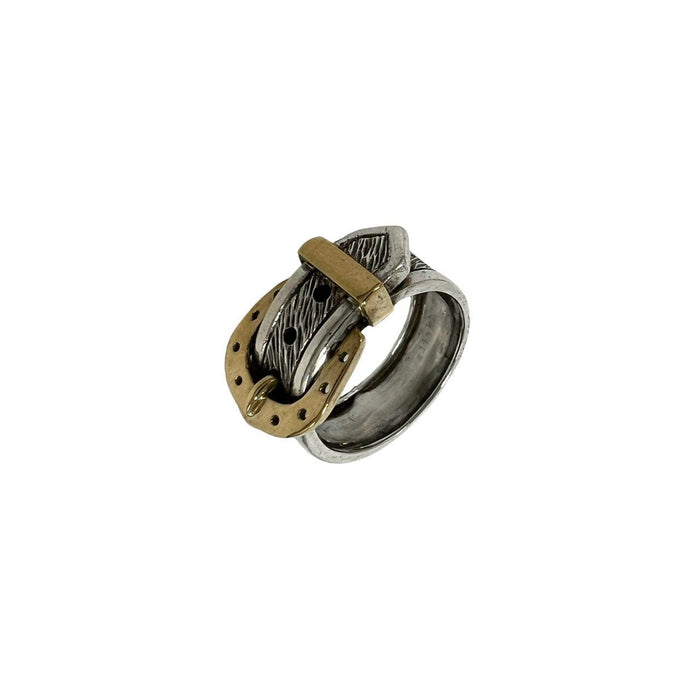 Hermès Horseshoe Sterling Silver Ring – front view