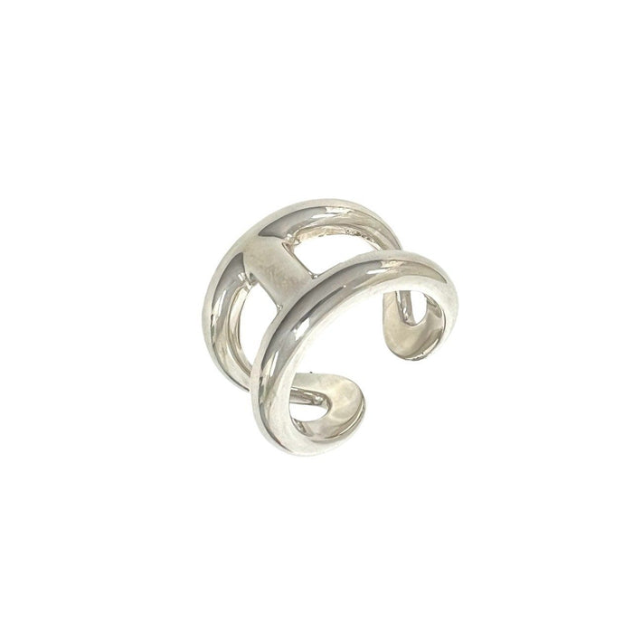 Hermès Osmose GM Sterling Silver Ring – front view
