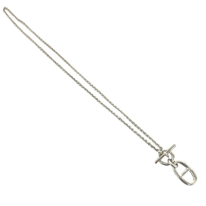 Hermès Chaîne d'Ancre Amulette Sterling Silver Necklace – front view