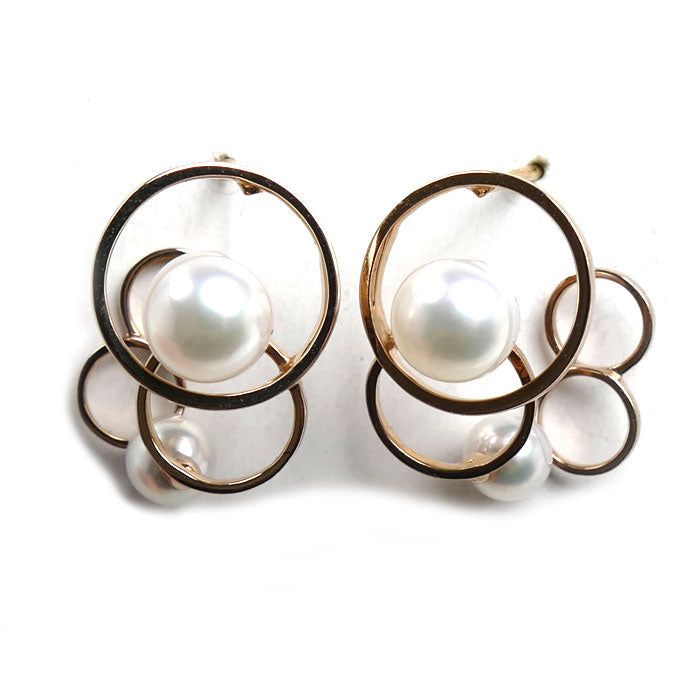 Tasaki Anyma 18K Rose Gold Pearl Earrings – front view