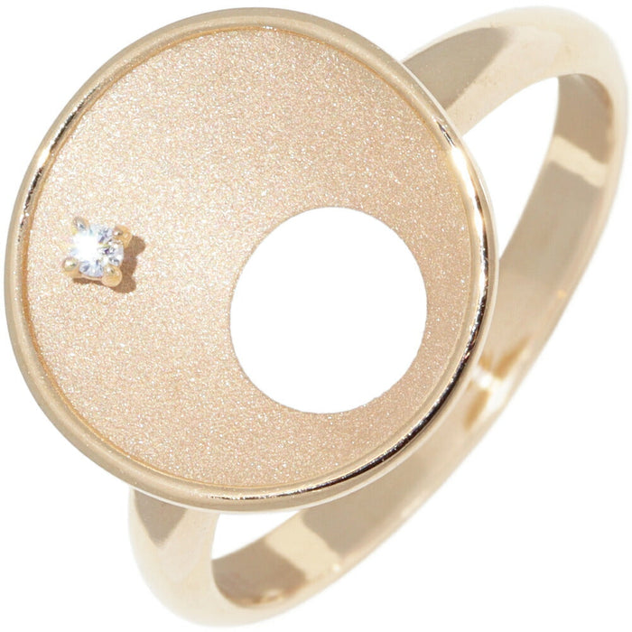 18K Yellow Gold Diamond Ring 3.1g – front view