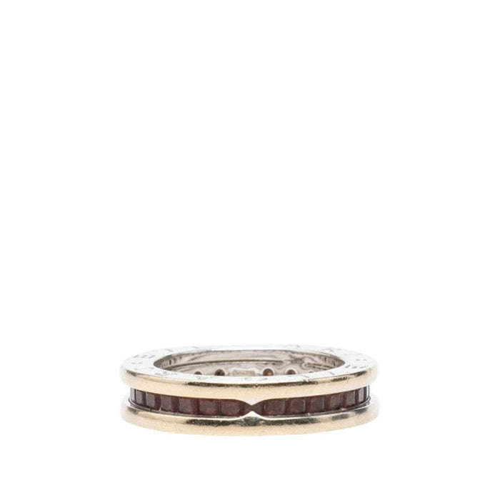 Bulgari B.zero1 18K White Gold Garnet Ring – front view