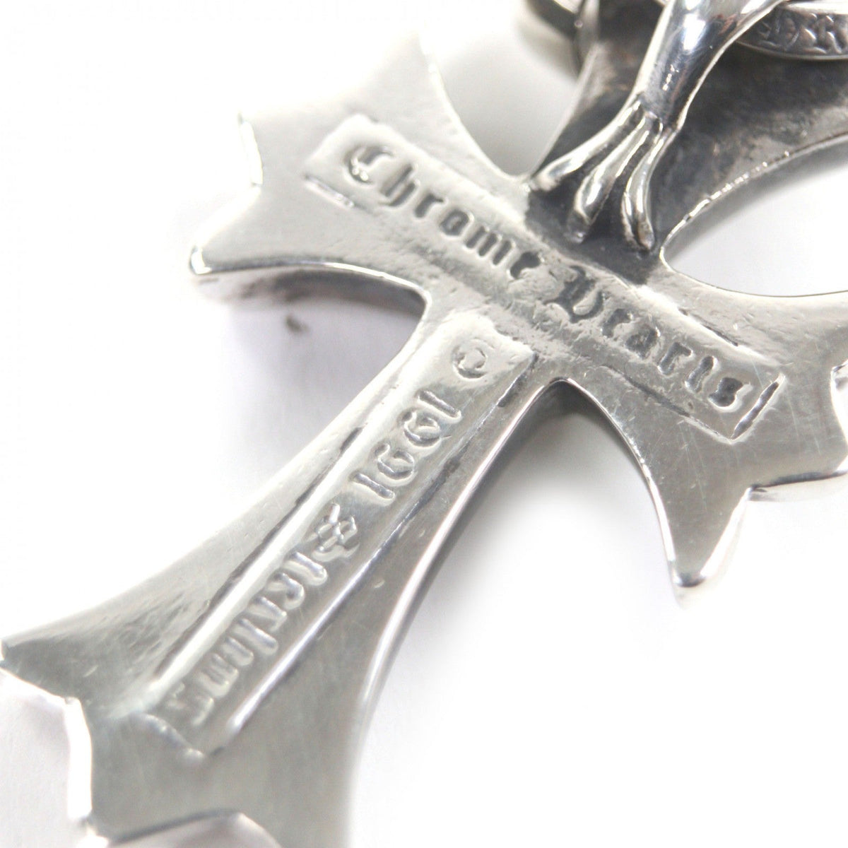 Chrome Hearts Ch Cross Sterling Silver Pendant – full length